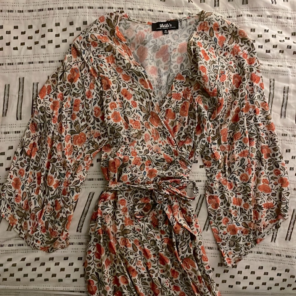 Lulu’s Long sleeve maxi wrap dress